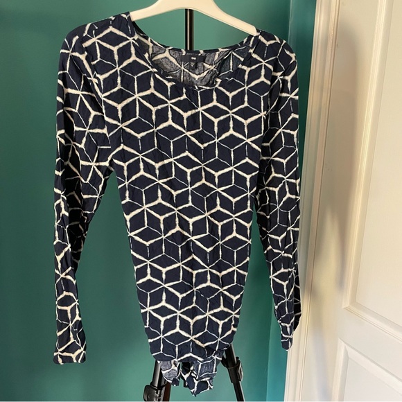 Sz 12 Cotton batik blouse - Picture 7 of 8